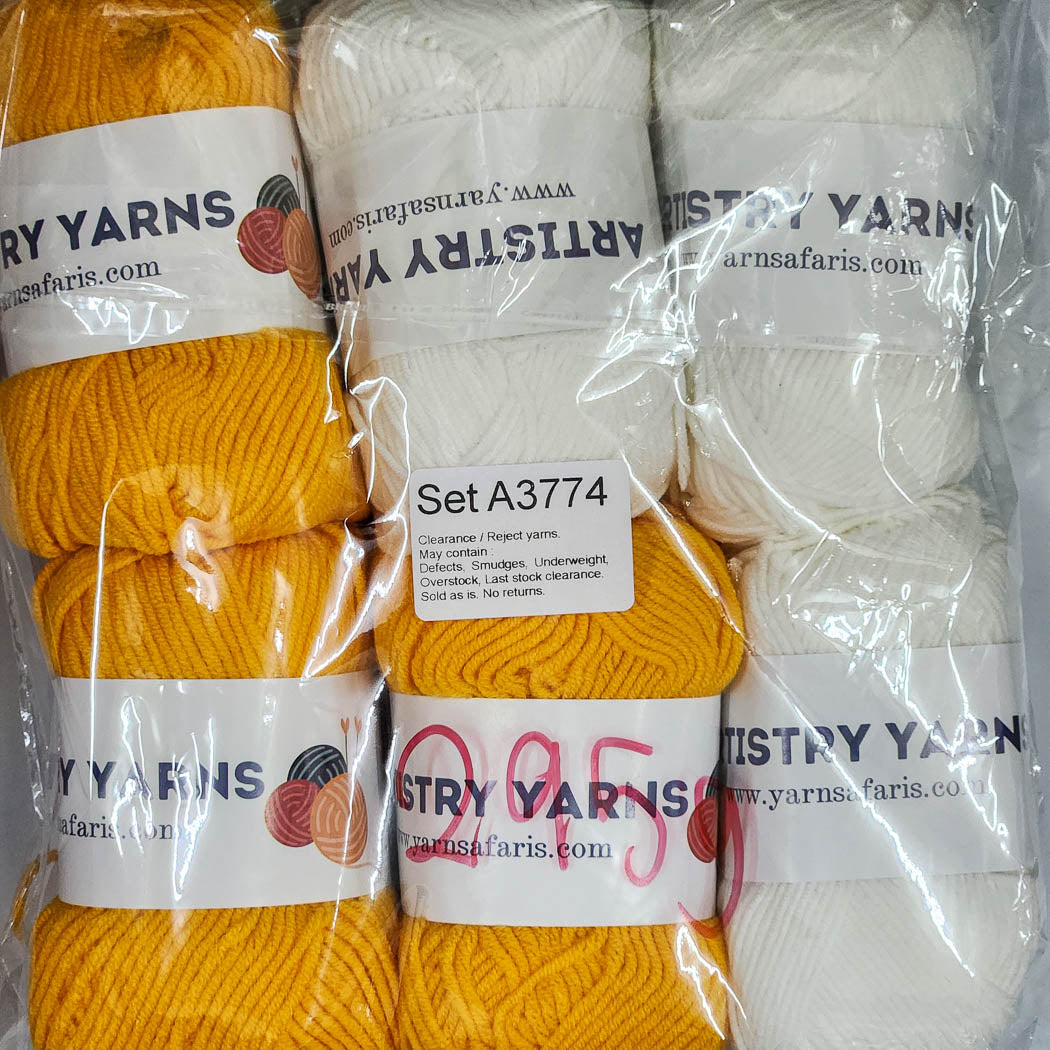 Milk Cotton MC Clearance / Reject Assorted Mixed Yarns (6 balls per pack) Benang Kait Page02