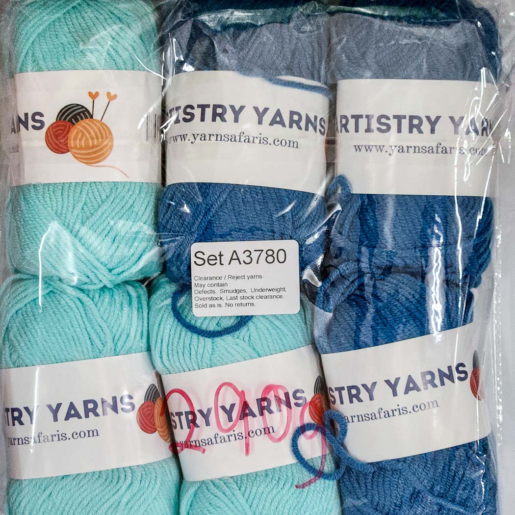 Milk Cotton MC Clearance / Reject Assorted Mixed Yarns (6 balls per pack) Benang Kait Page02