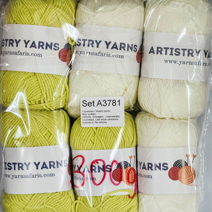 Milk Cotton MC Clearance / Reject Assorted Mixed Yarns (6 balls per pack) Benang Kait Page02