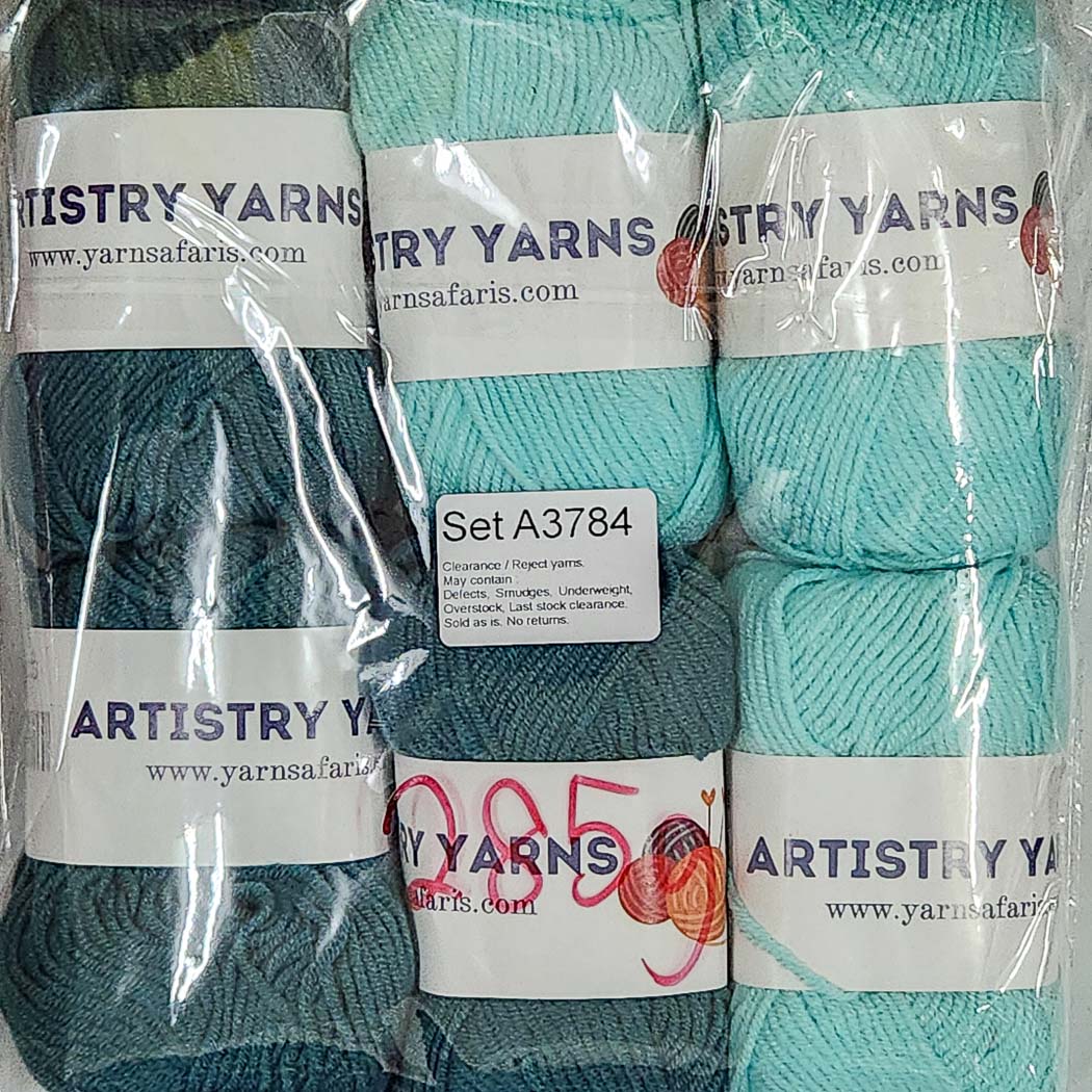 Milk Cotton MC Clearance / Reject Assorted Mixed Yarns (6 balls per pack) Benang Kait Page02