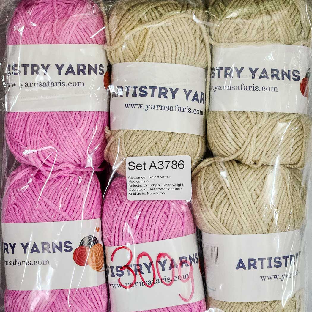 Milk Cotton MC Clearance / Reject Assorted Mixed Yarns (6 balls per pack) Benang Kait Page02