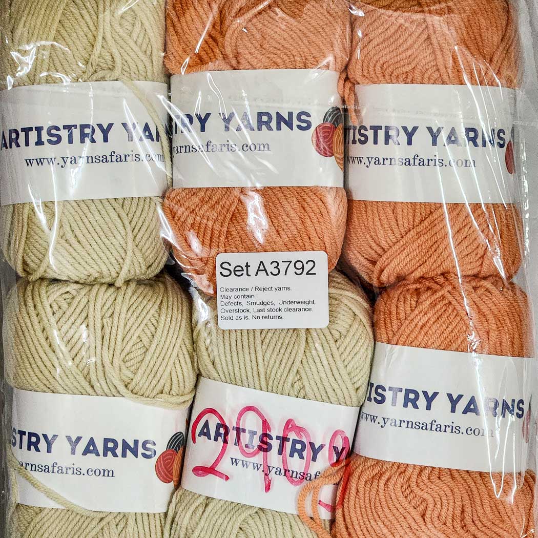 Milk Cotton MC Clearance / Reject Assorted Mixed Yarns (6 balls per pack) Benang Kait Page02