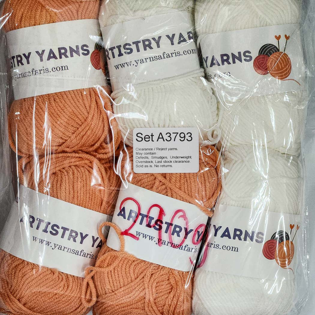 Milk Cotton MC Clearance / Reject Assorted Mixed Yarns (6 balls per pack) Benang Kait Page02