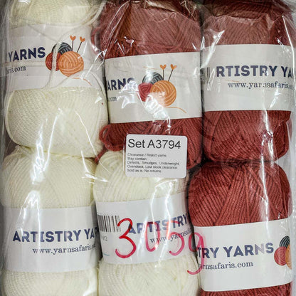 Milk Cotton MC Clearance / Reject Assorted Mixed Yarns (6 balls per pack) Benang Kait Page02