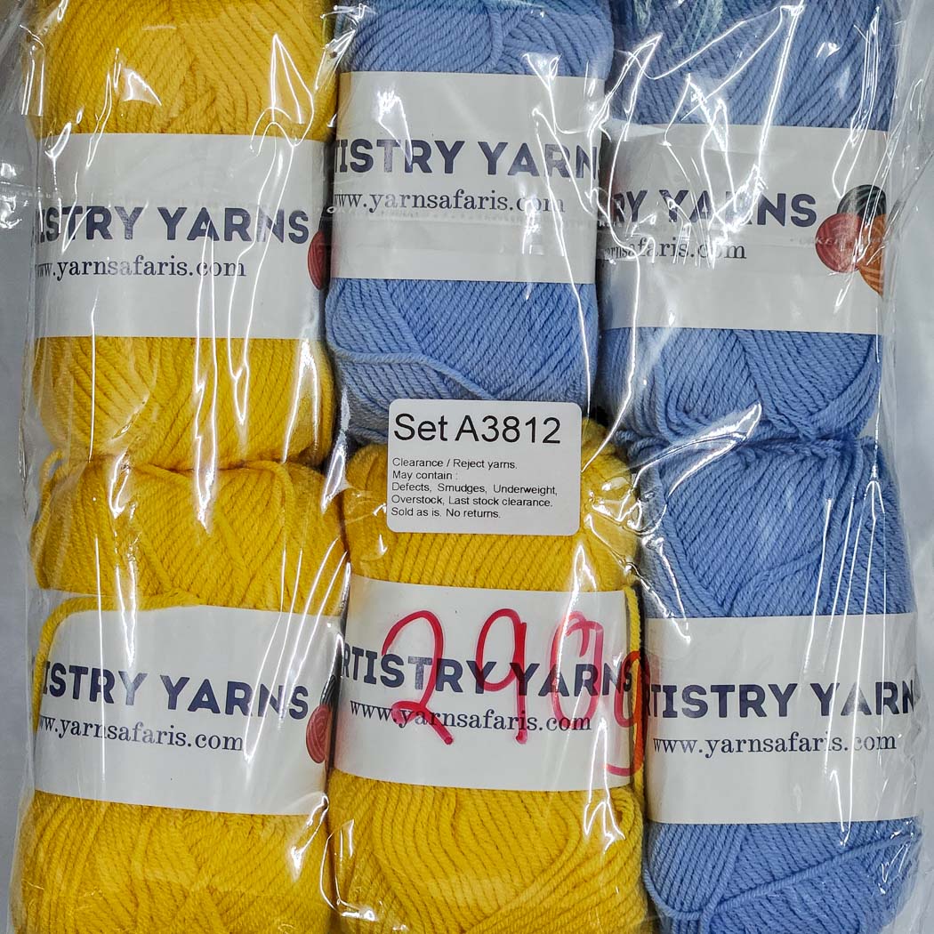 Milk Cotton MC Clearance / Reject Assorted Mixed Yarns (6 balls per pack) Benang Kait Page02