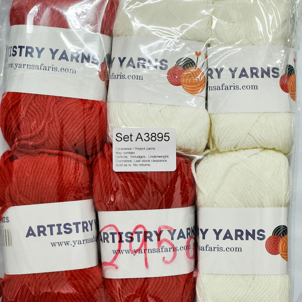 Milk Cotton MC Clearance / Reject Assorted Mixed Yarns (6 balls per pack) Benang Kait Page03