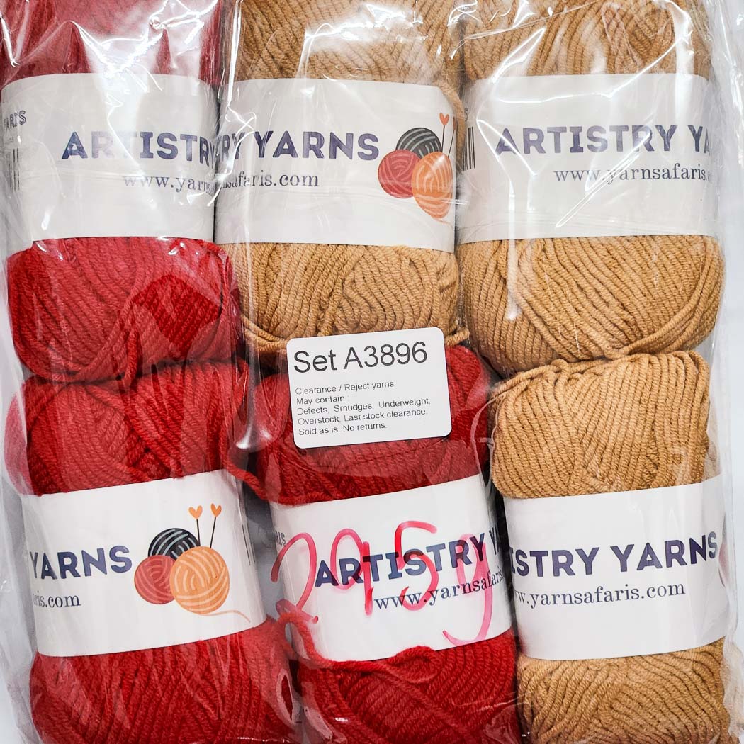 Milk Cotton MC Clearance / Reject Assorted Mixed Yarns (6 balls per pack) Benang Kait Page03