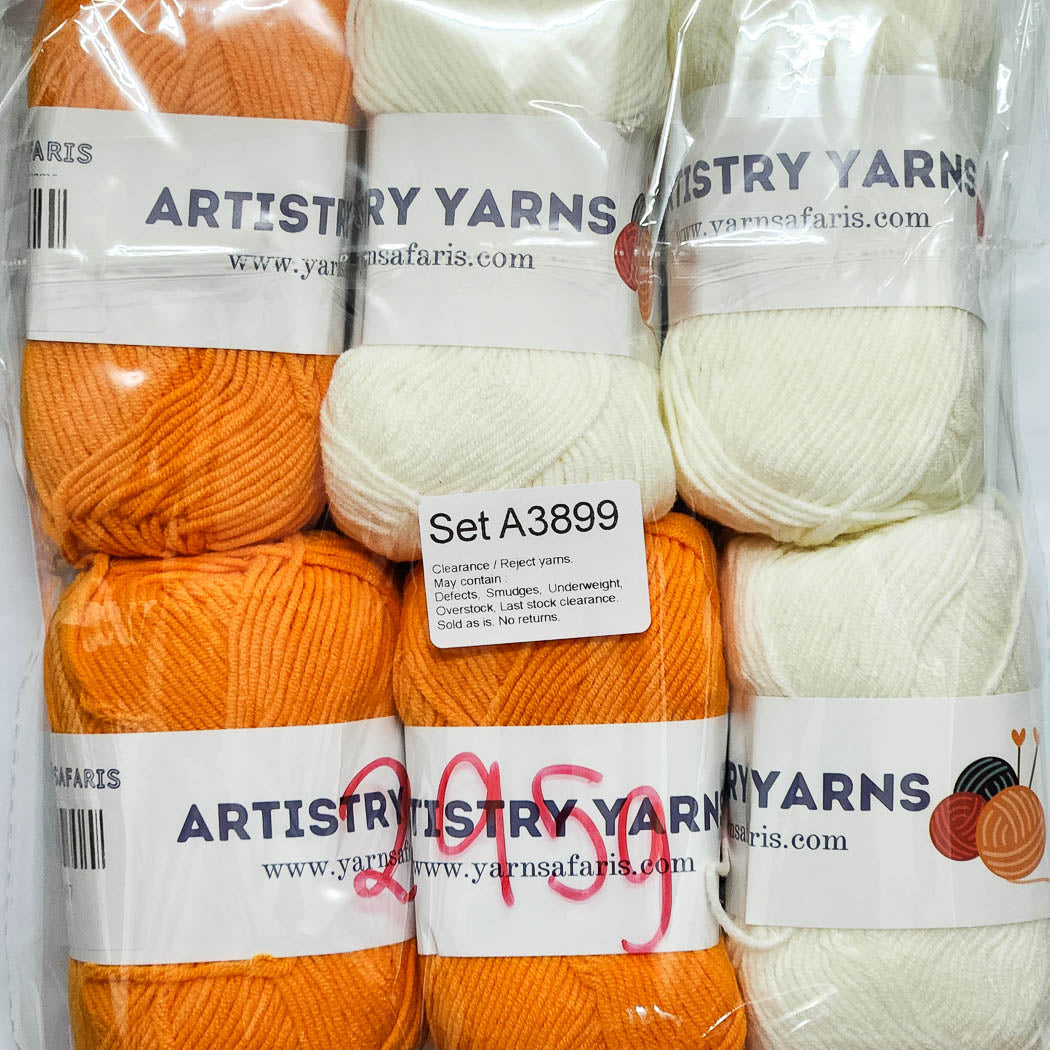 Milk Cotton MC Clearance / Reject Assorted Mixed Yarns (6 balls per pack) Benang Kait Page03