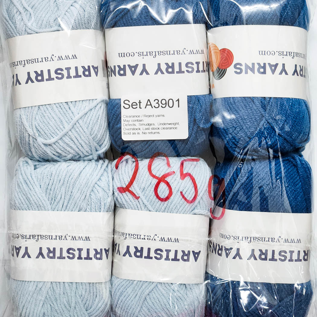 Milk Cotton MC Clearance / Reject Assorted Mixed Yarns (6 balls per pack) Benang Kait Page03