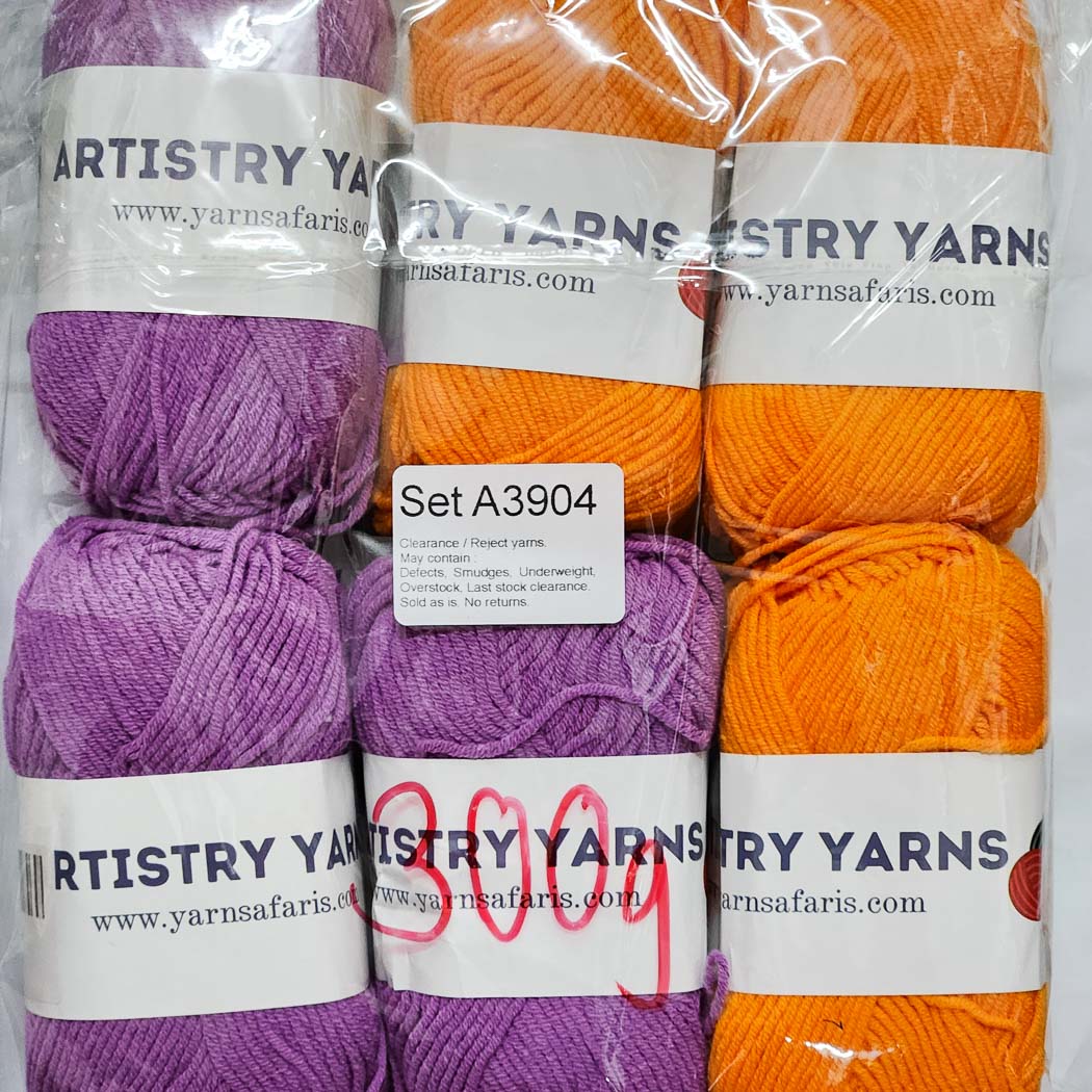 Milk Cotton MC Clearance / Reject Assorted Mixed Yarns (6 balls per pack) Benang Kait Page03