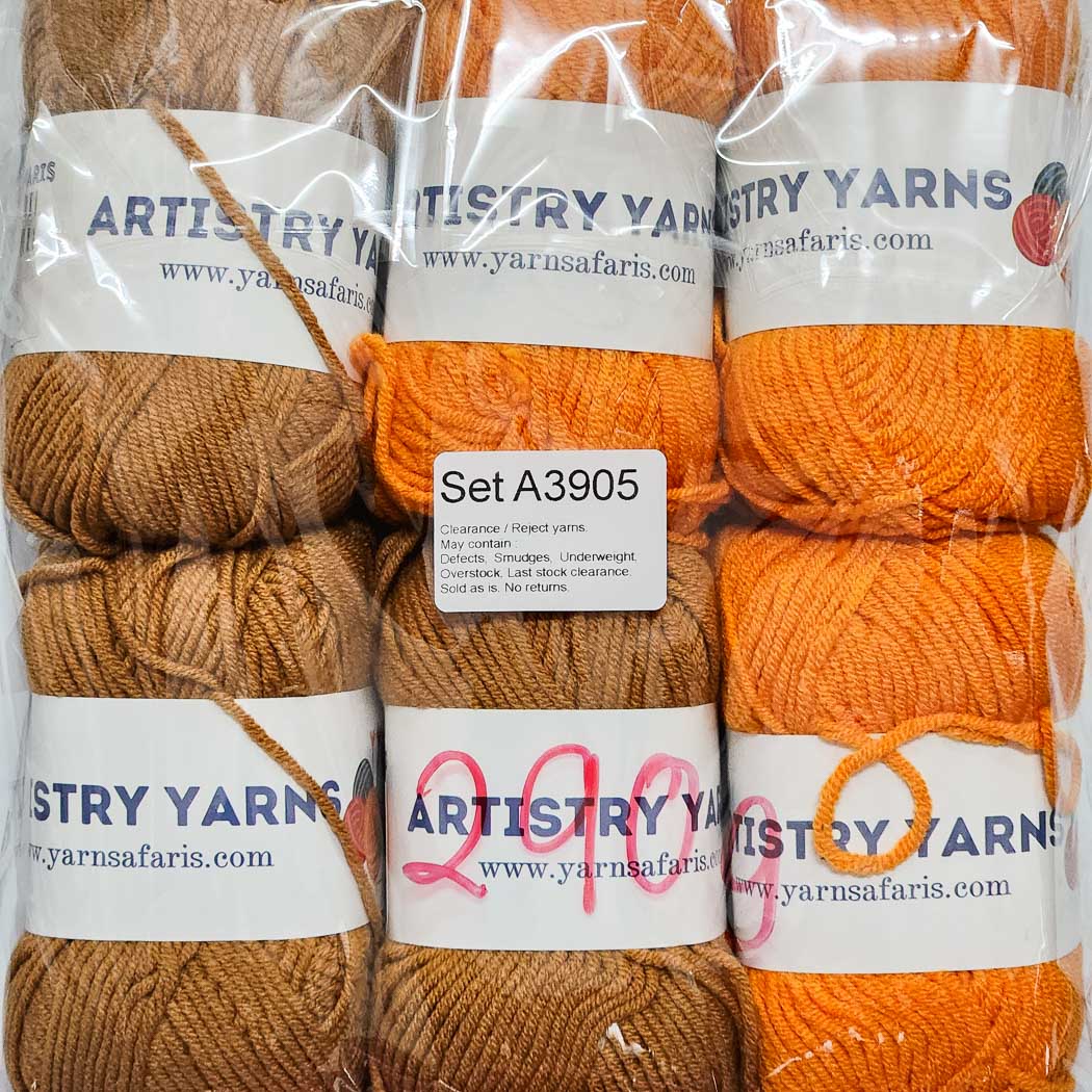 Milk Cotton MC Clearance / Reject Assorted Mixed Yarns (6 balls per pack) Benang Kait Page03