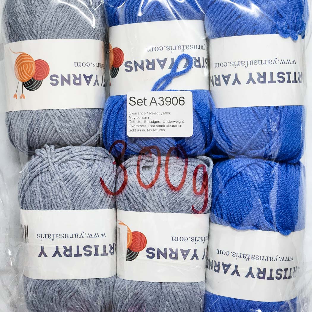 Milk Cotton MC Clearance / Reject Assorted Mixed Yarns (6 balls per pack) Benang Kait Page03