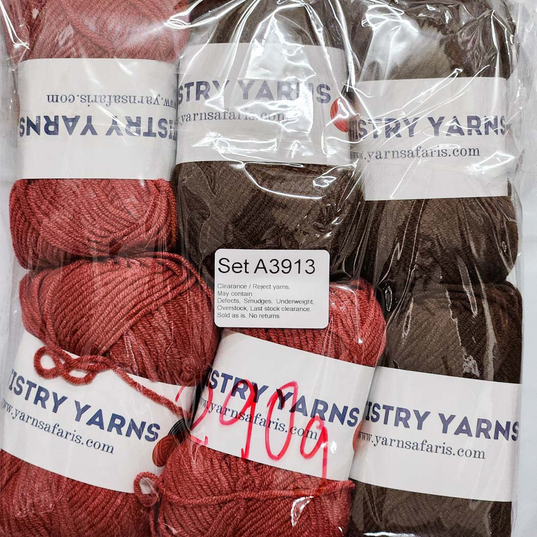 Milk Cotton MC Clearance / Reject Assorted Mixed Yarns (6 balls per pack) Benang Kait Page03