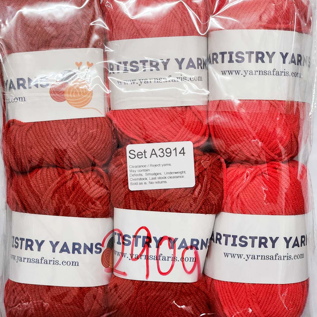 Milk Cotton MC Clearance / Reject Assorted Mixed Yarns (6 balls per pack) Benang Kait Page03