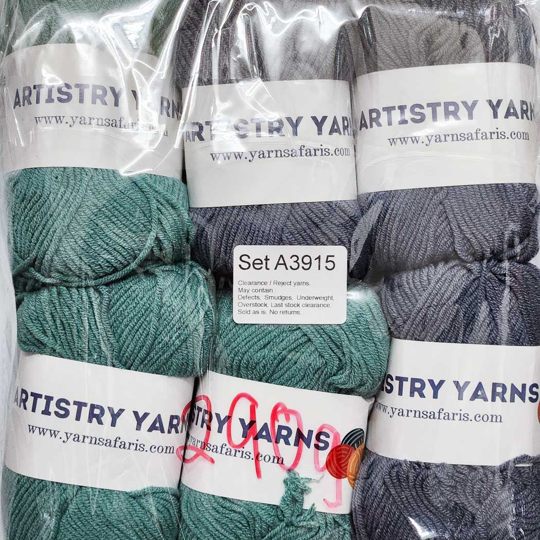 Milk Cotton MC Clearance / Reject Assorted Mixed Yarns (6 balls per pack) Benang Kait Page03