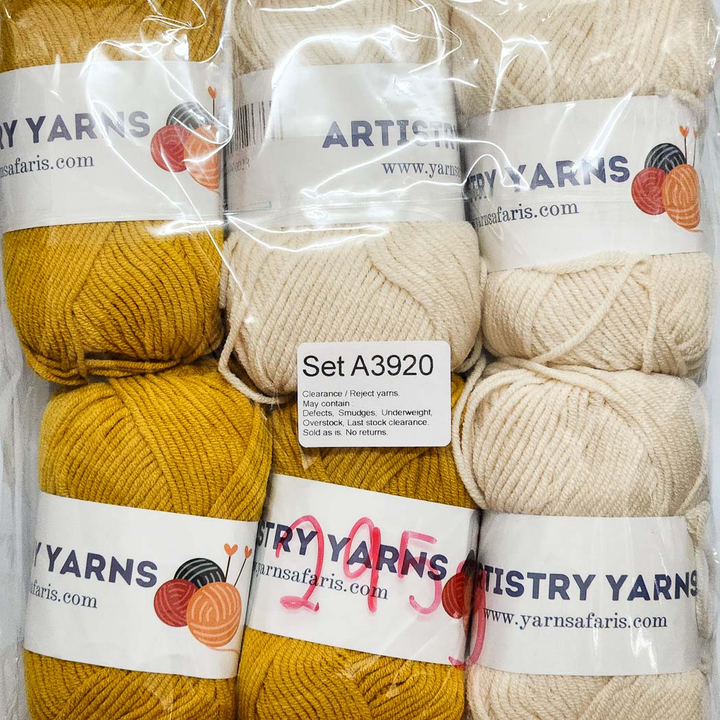 Milk Cotton MC Clearance / Reject Assorted Mixed Yarns (6 balls per pack) Benang Kait Page03