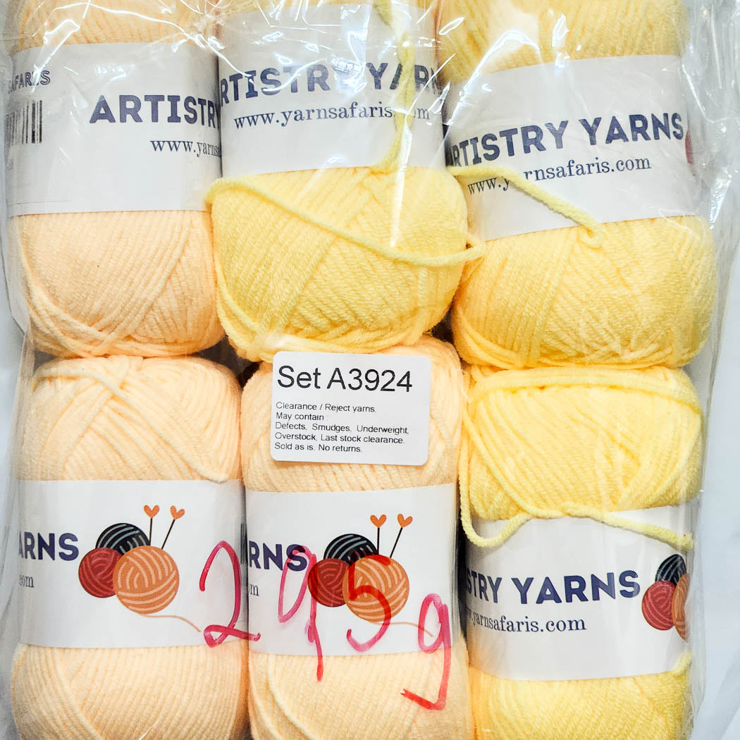 Milk Cotton MC Clearance / Reject Assorted Mixed Yarns (6 balls per pack) Benang Kait Page03