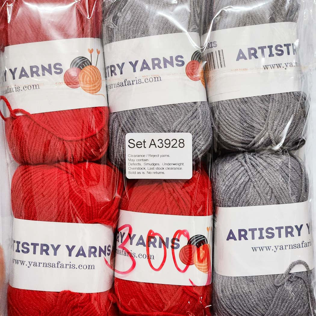 Milk Cotton MC Clearance / Reject Assorted Mixed Yarns (6 balls per pack) Benang Kait Page03