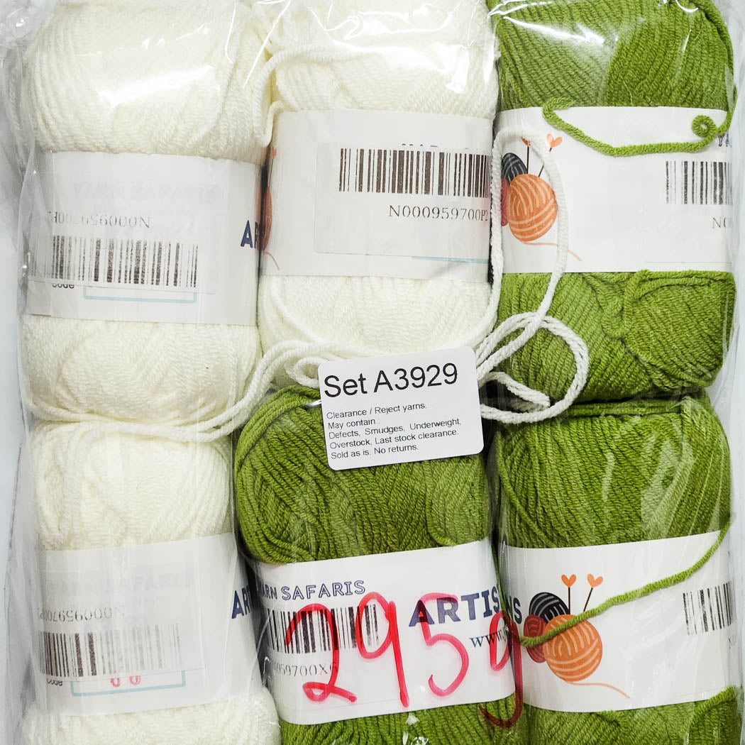 Milk Cotton MC Clearance / Reject Assorted Mixed Yarns (6 balls per pack) Benang Kait Page03