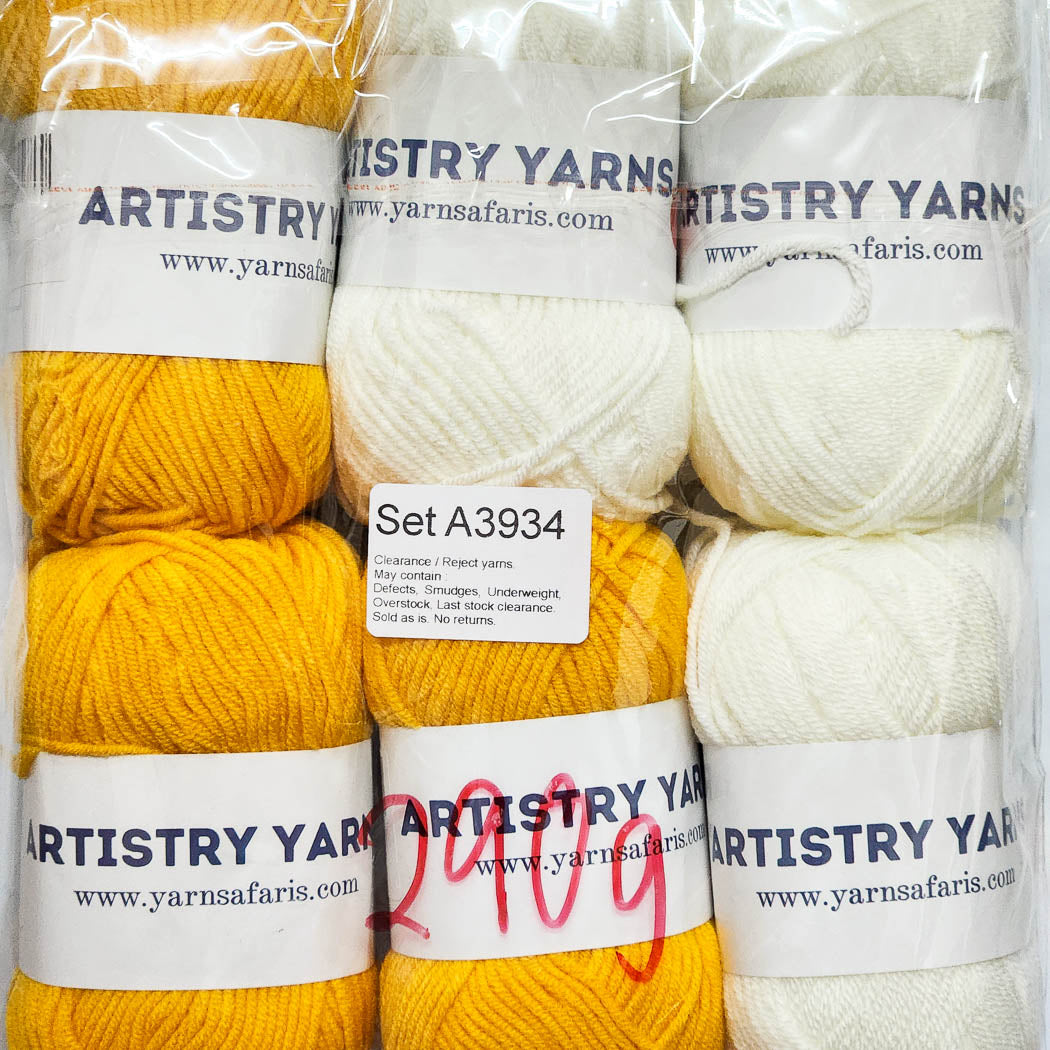 Milk Cotton MC Clearance / Reject Assorted Mixed Yarns (6 balls per pack) Benang Kait Page03