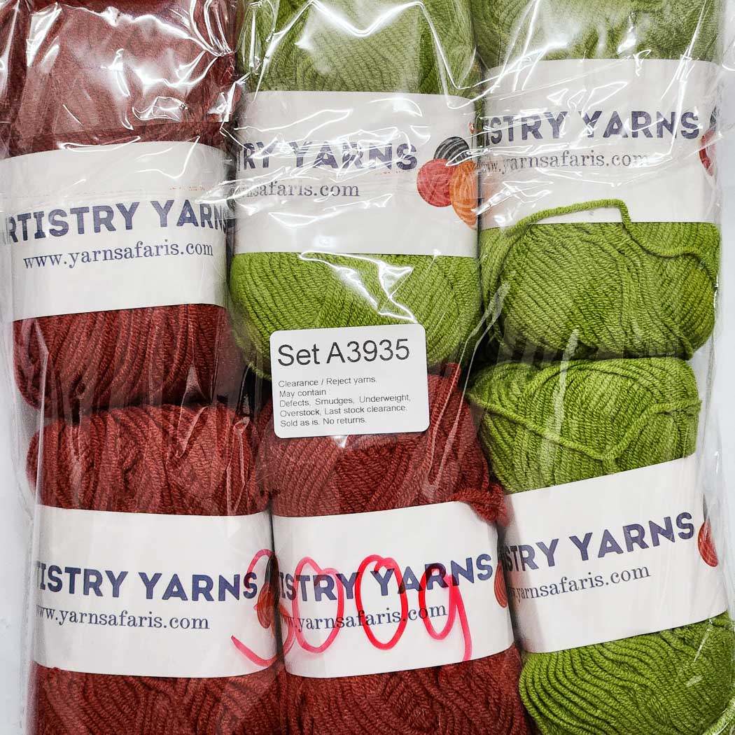 Milk Cotton MC Clearance / Reject Assorted Mixed Yarns (6 balls per pack) Benang Kait Page03