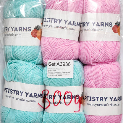 Milk Cotton MC Clearance / Reject Assorted Mixed Yarns (6 balls per pack) Benang Kait Page03