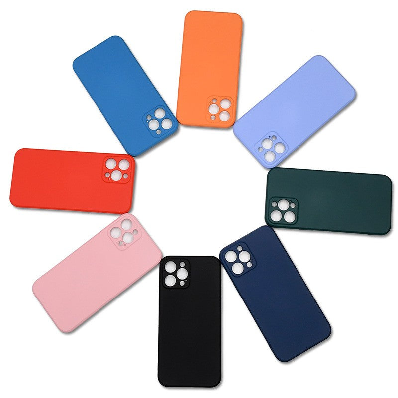 iPhone 12 iP12 12Pro 12 ProMax Silicone Case Casing Cover TPU Protection Shockproof Plain Color Apple