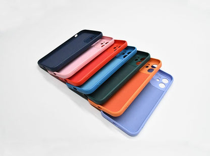 iPhone 12 iP12 12Pro 12 ProMax Silicone Case Casing Cover TPU Protection Shockproof Plain Color Apple