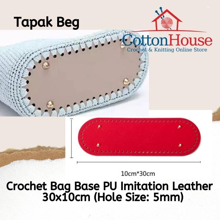 Bag Base PU Leather 30cmx10cm Imitation Leather DIY Tapak Beg Craft Making