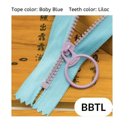 Colorful Zipper 14" (35cm) Plastic Pull Teeth Close End Zip Jahit DIY Sewing