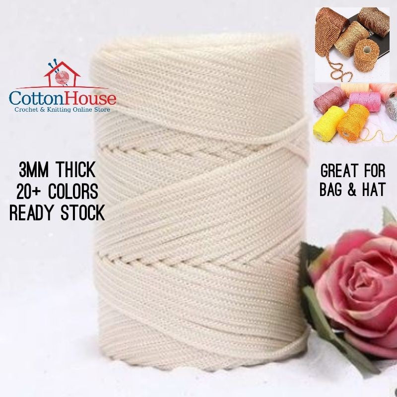 Thick Nylon 3mm Benang Tali Tebal PP 200-230gm Gulung Rolled Kait Page02 TNY