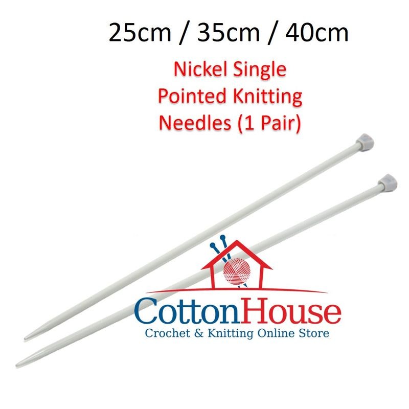 25cm 35cm 40cm Nickel SP Needle Single Pointed Needles Knitting Jarum Kait