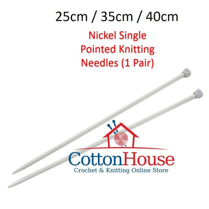 25cm 35cm 40cm Nickel SP Needle Single Pointed Needles Knitting Jarum Kait