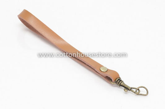 Leather Purse Handle Light Brown (1pc)