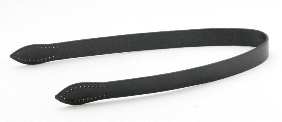 Imitation Leather Handle Leaf Design 60cm Black 20mm width BGH-189