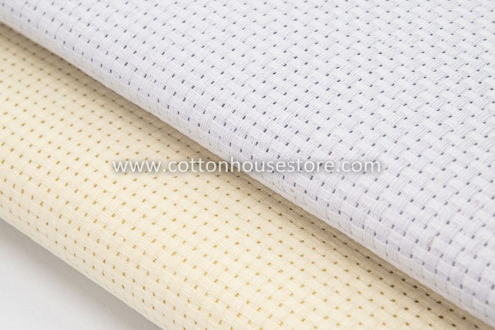 11 ct Cross Stitch Cloth / Aida Cloth White 0.45m x 0.45m SEW-0070