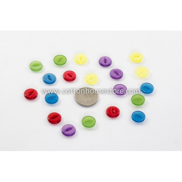 Round Resin 2 Holes Button 11mm (20pcs) BUT-044 Butang (Clearance)
