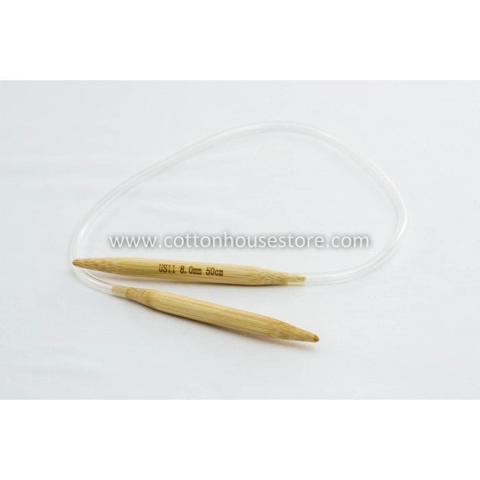 Bamboo CN 50cm Circular Knitting Needles Jarum Kait Single Size