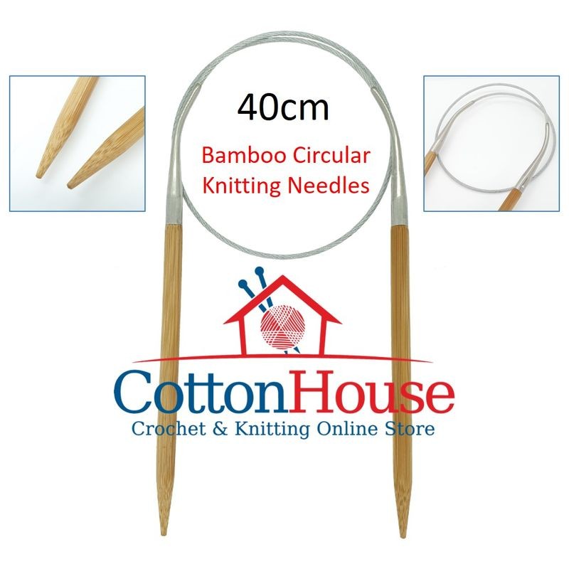 Carbonized Bamboo CN 40cm 3.5mm - 6.5mm Circular Knitting Needles Single Size