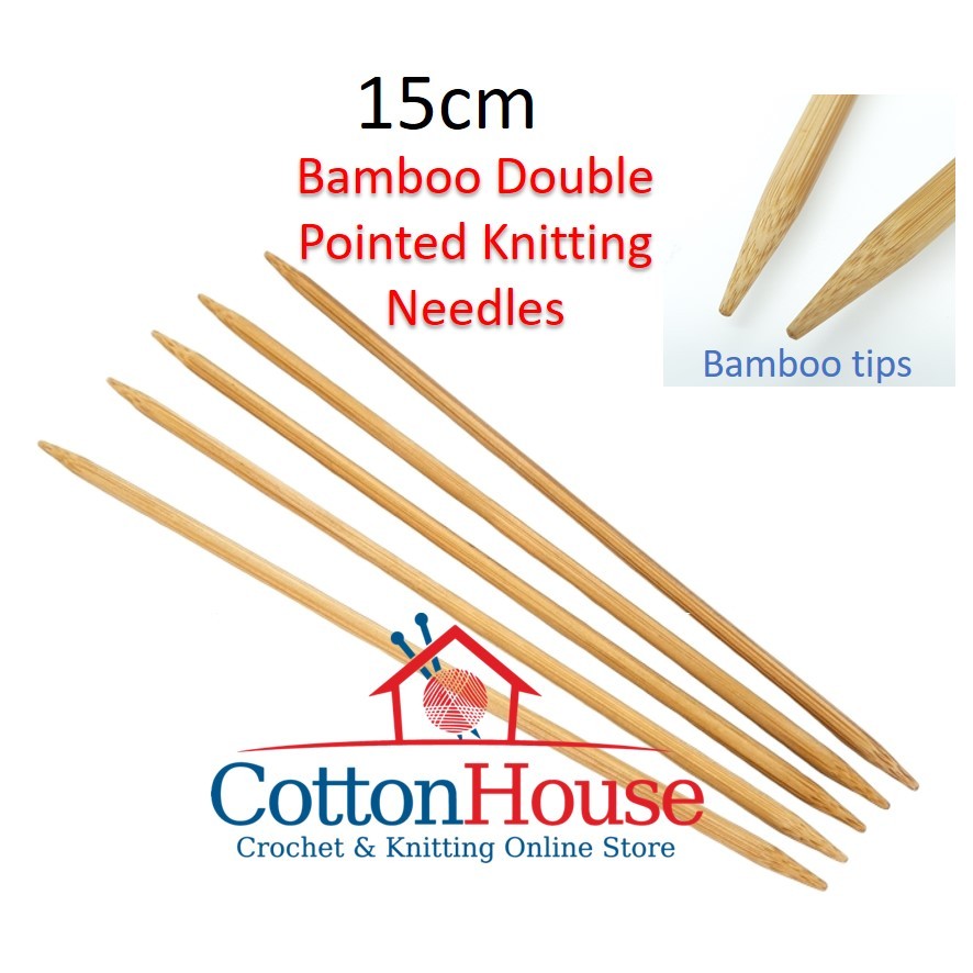 15cm SHORT Carbonized Bamboo DPN 2.0-5.0mm Double Pointed Knitting Needles 5pcs Jarum Kait Single Size