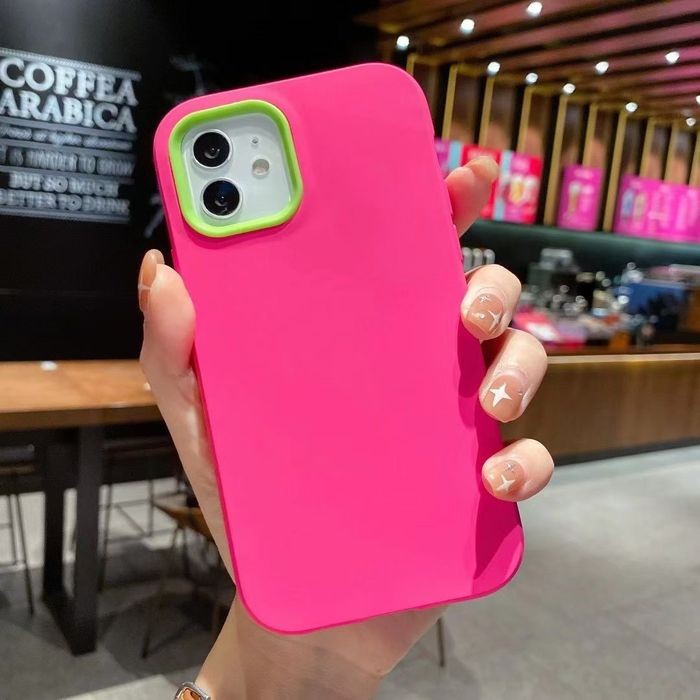 iPhone 12 13 iP12 12Pro 12ProMax iP13 13Pro 13ProMax Silicone Case Casing Cover TPU Protection Shockproof Plain Solid Color