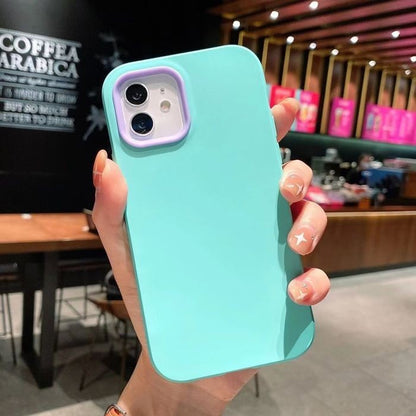 iPhone 12 13 iP12 12Pro 12ProMax iP13 13Pro 13ProMax Silicone Case Casing Cover TPU Protection Shockproof Plain Solid Color