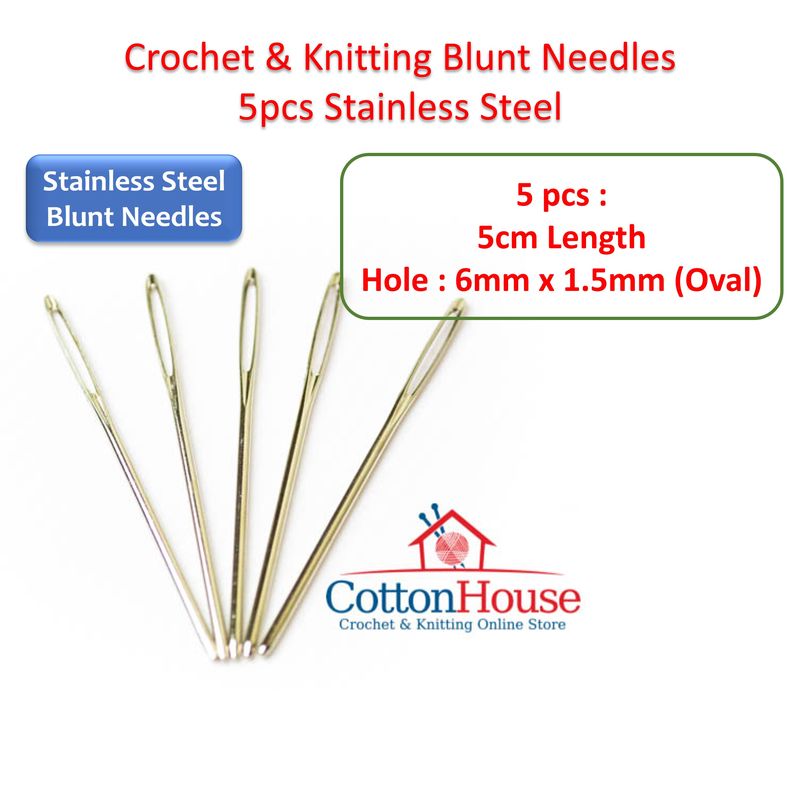 Blunt Needles Stainless Steel 9pcs Plastic Multicolor 6pcs Small Large Crochet Knitting